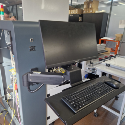 T9-GA02KBL industrial monitor mount application in printing machine