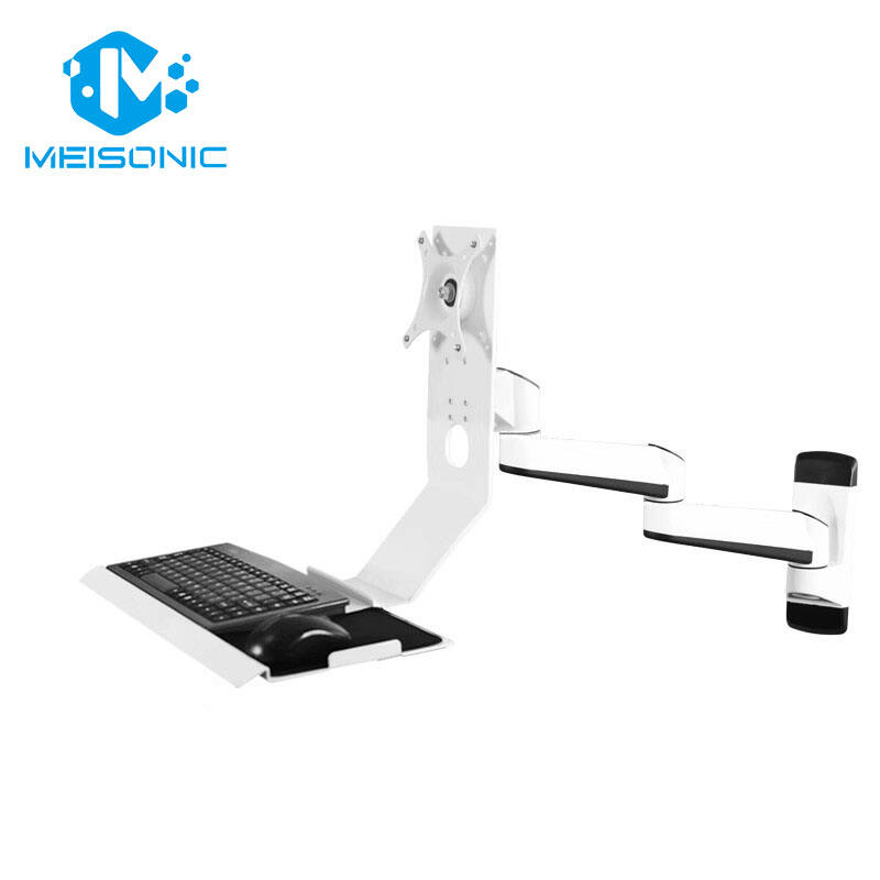 FE199KBL-3-UF մոնիտորի պատի ամրացման սալիկ, ցուցադրման արդյունաբերական ամրացում, Sit-stand աշխատանքային սարք