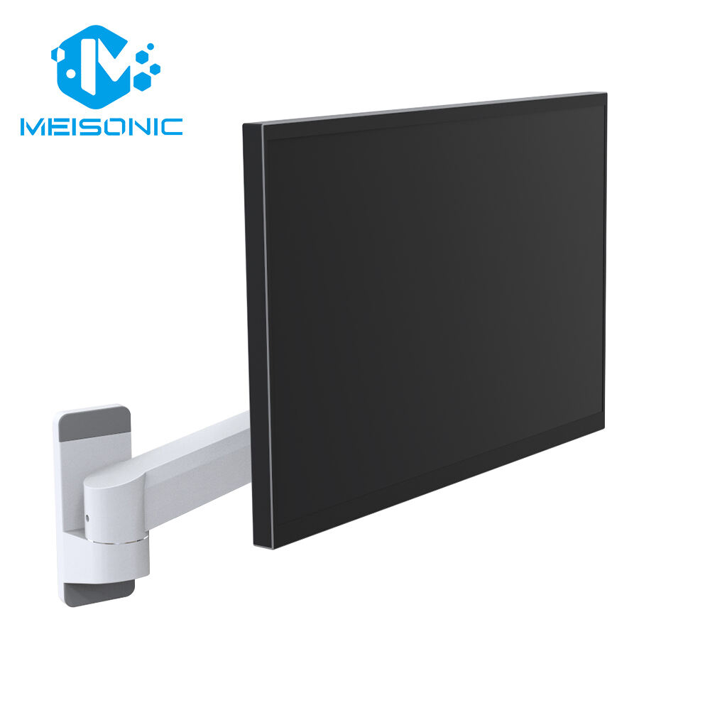 Braço Mecânico T8-WA01-W Suporte de Monitor Fixado na Parede em Branco