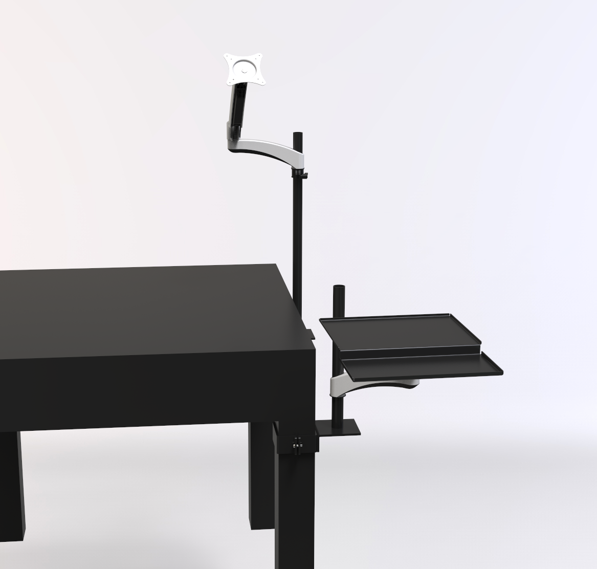 The Netherlands Pneumatic Air Floating Anti-Vibration Optical Table Monitor & Keyboard Mounting Project