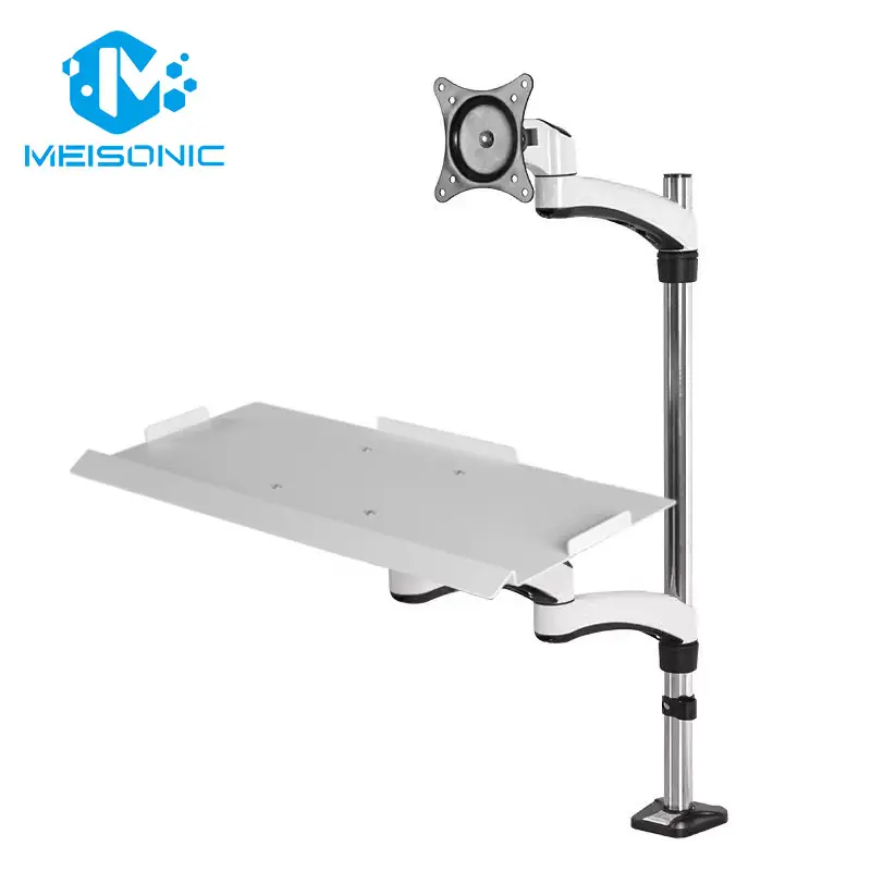 Which industries commonly use industrial monitor mounts?