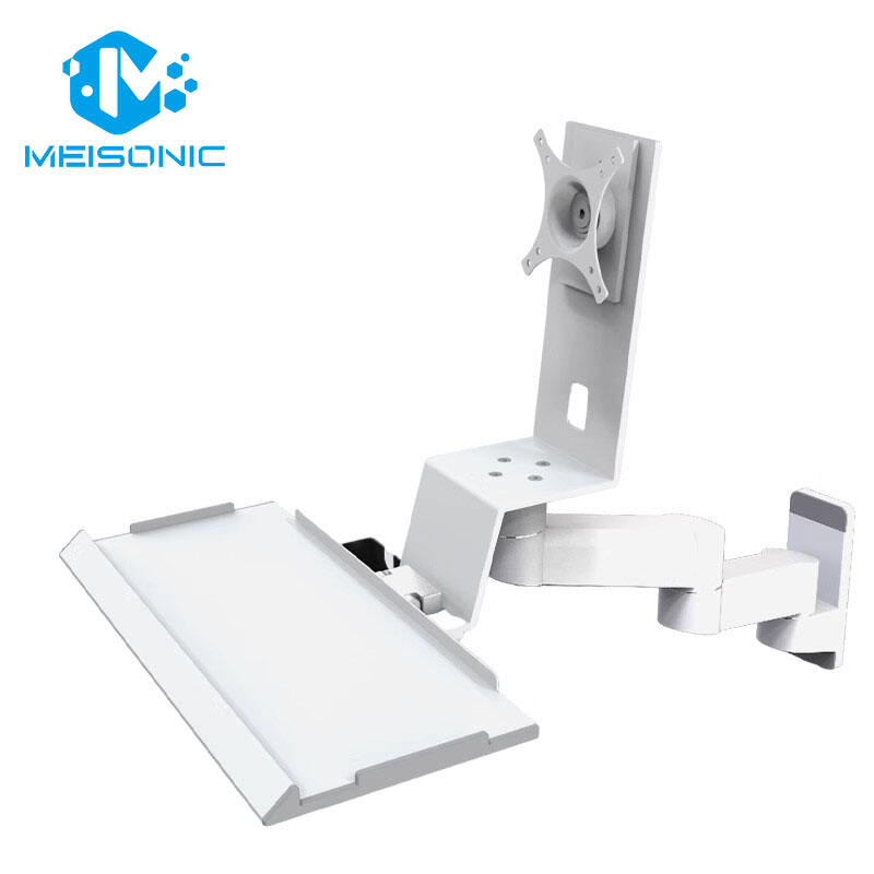 T9-MA02KBL Thiết Kế OEM Nhà Máy Gia Công Giàn Đỡ Màn Hình Máy Tính Khay Bàn Phím Gập Lại Được Chất Liệu Hợp Kim Nhôm
