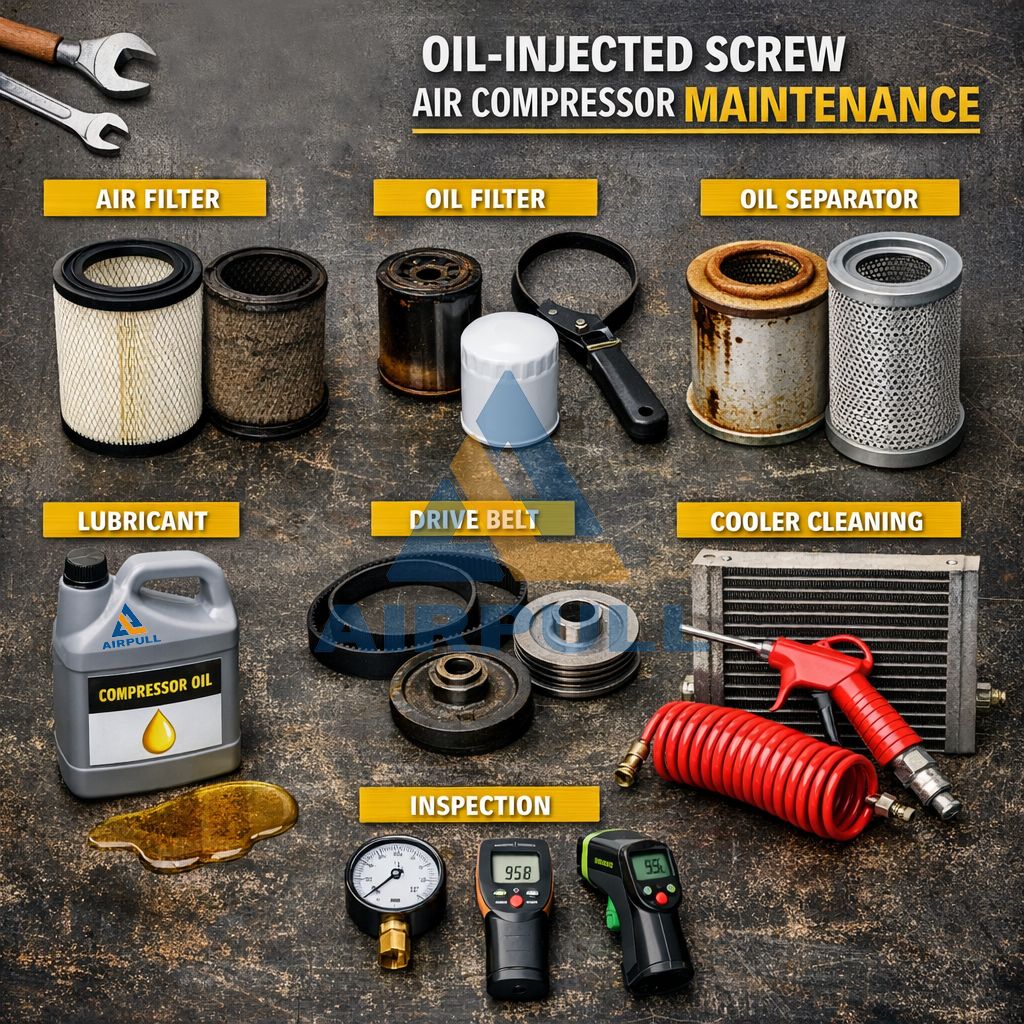 Practical Maintenance Guide for Oil-Injected Screw Air Compressors