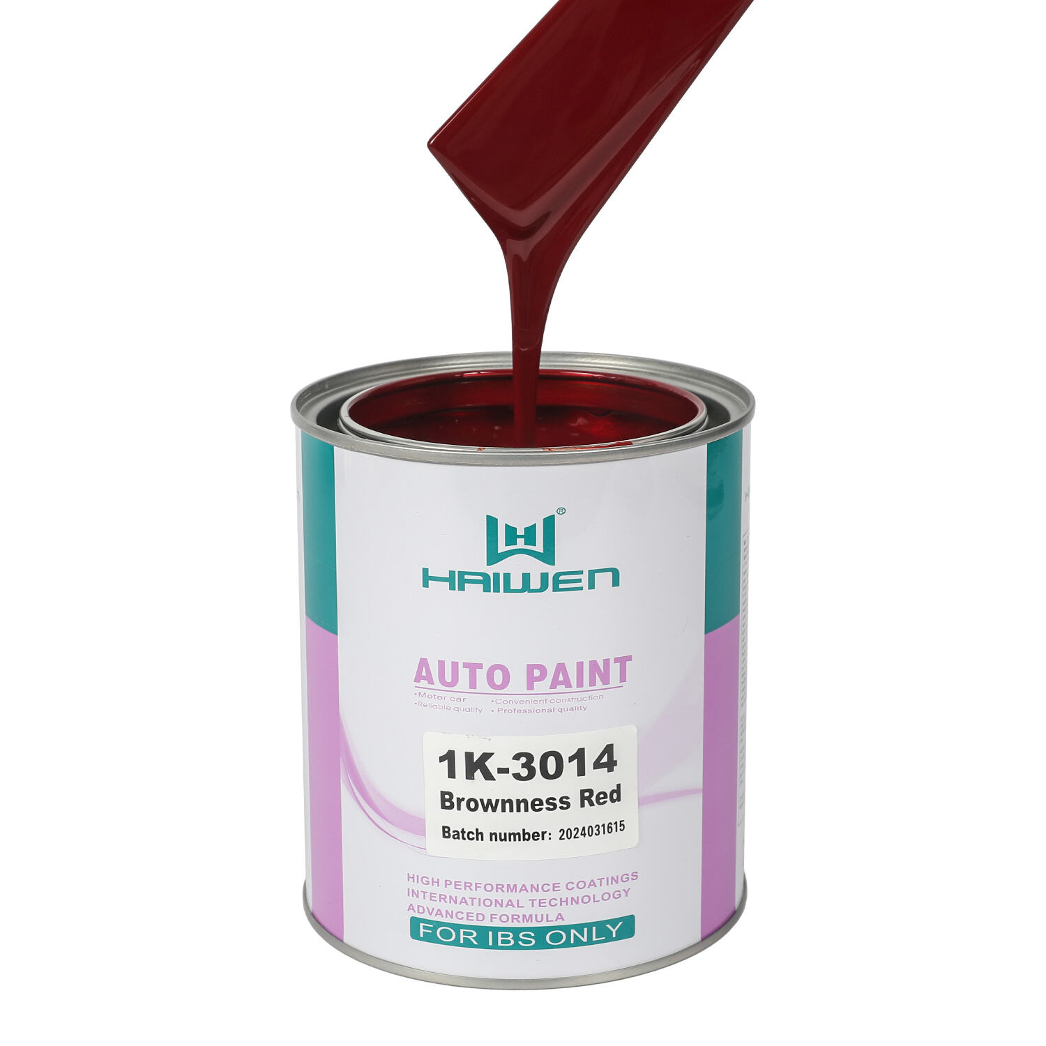 HAIWEN 1K-3014 Tonalità Marrone Rosso 1K Basecoat – Rosso Marroncino Vivido per Finitura Automobilistica e Miscelazione Colori