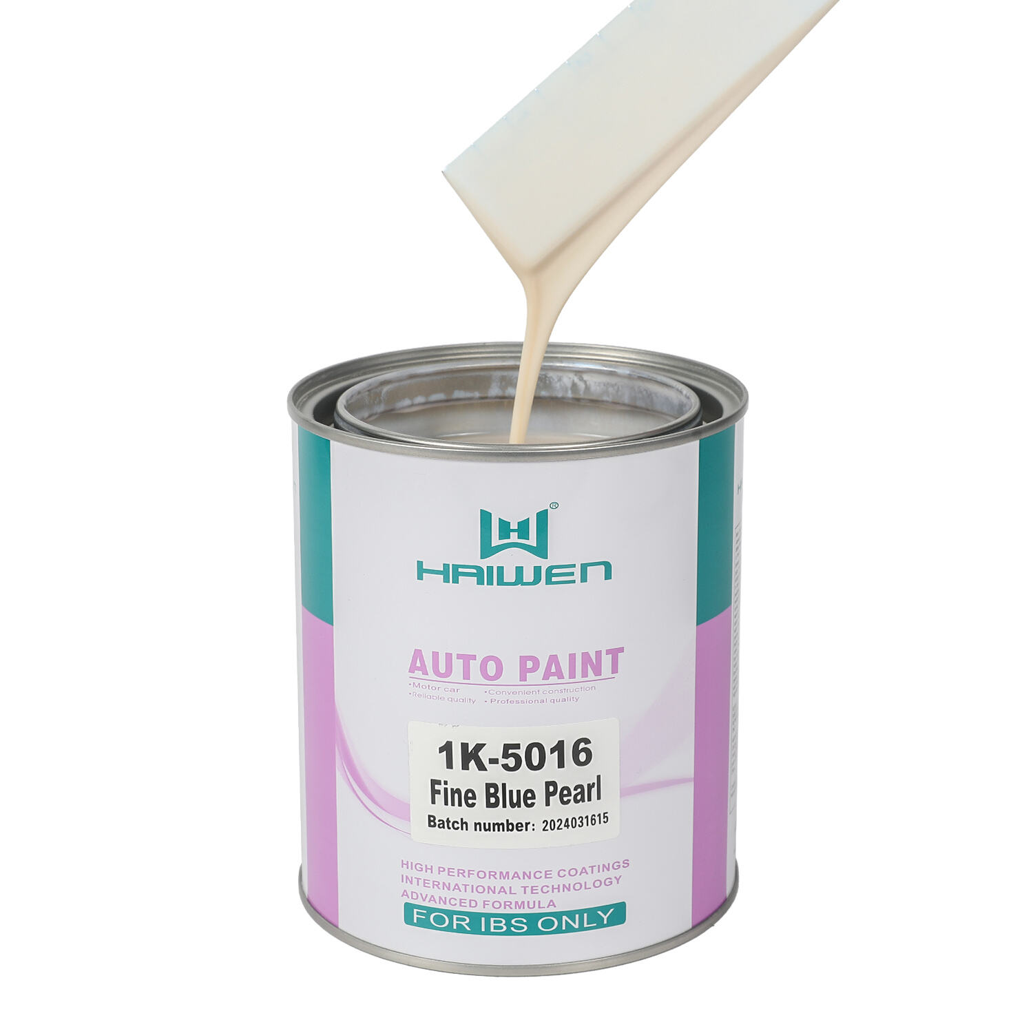 HAIWEN 1K-5016 Fine Blue Pearl 1K Pearl Paint – Blu Perlato Fine e Translucido per Rivestimento Automobilistico e Miscelazione Colori