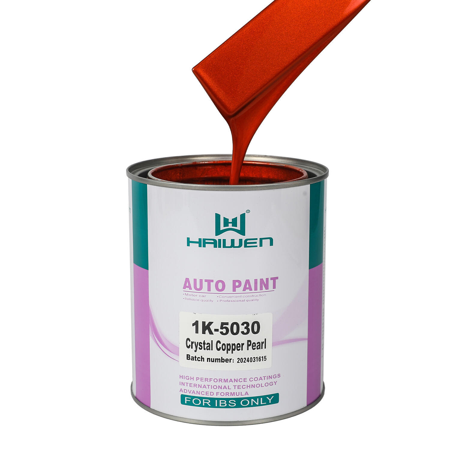 HAIWEN 1K-5030 Crystal Copper Pearl 1K Pearl Paint – Tono rame più brillante e trasparente per il rivestimento automobilistico e la miscelazione dei colori