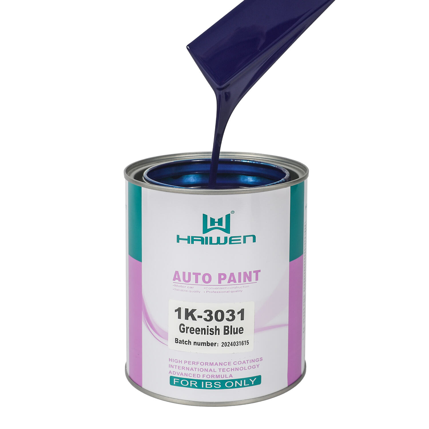 HAIWEN 1K-3031 Greenish Blue 1K Basecoat – Verde-Blu per Riparazione e Miscelazione Colore Auto