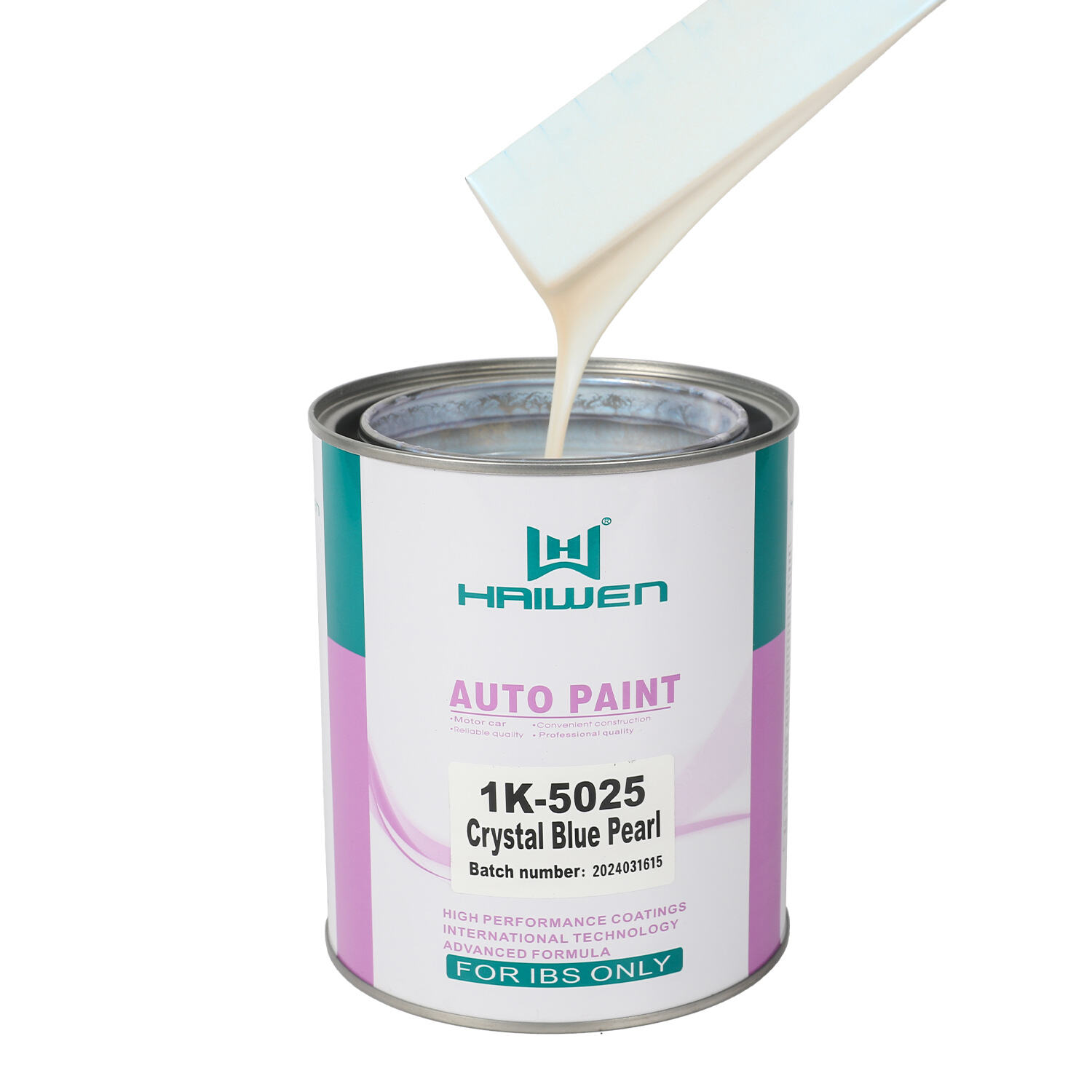HAIWEN 1K-5025 Crystal Blue Pearl 1K Pearl Paint – Tono Blu più Brillante per la Finitura Automobilistica e la Miscelazione dei Colori