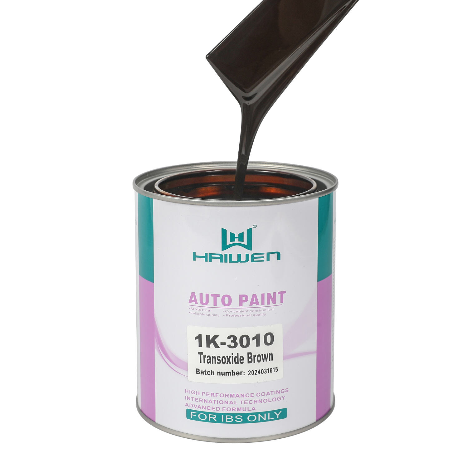 HAIWEN 1K-3010 Transoxide Brown 1K Basecoat – Transparent Brownish Yellow for Automotive Refinish and Color Mixing