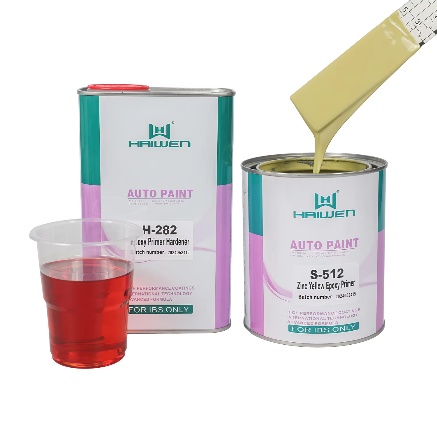 Haiwen S-512 2K Zinc Yellow Epoxy Primer for Automotive Paint - Enhance Top Coat Colors with Durable Varnish