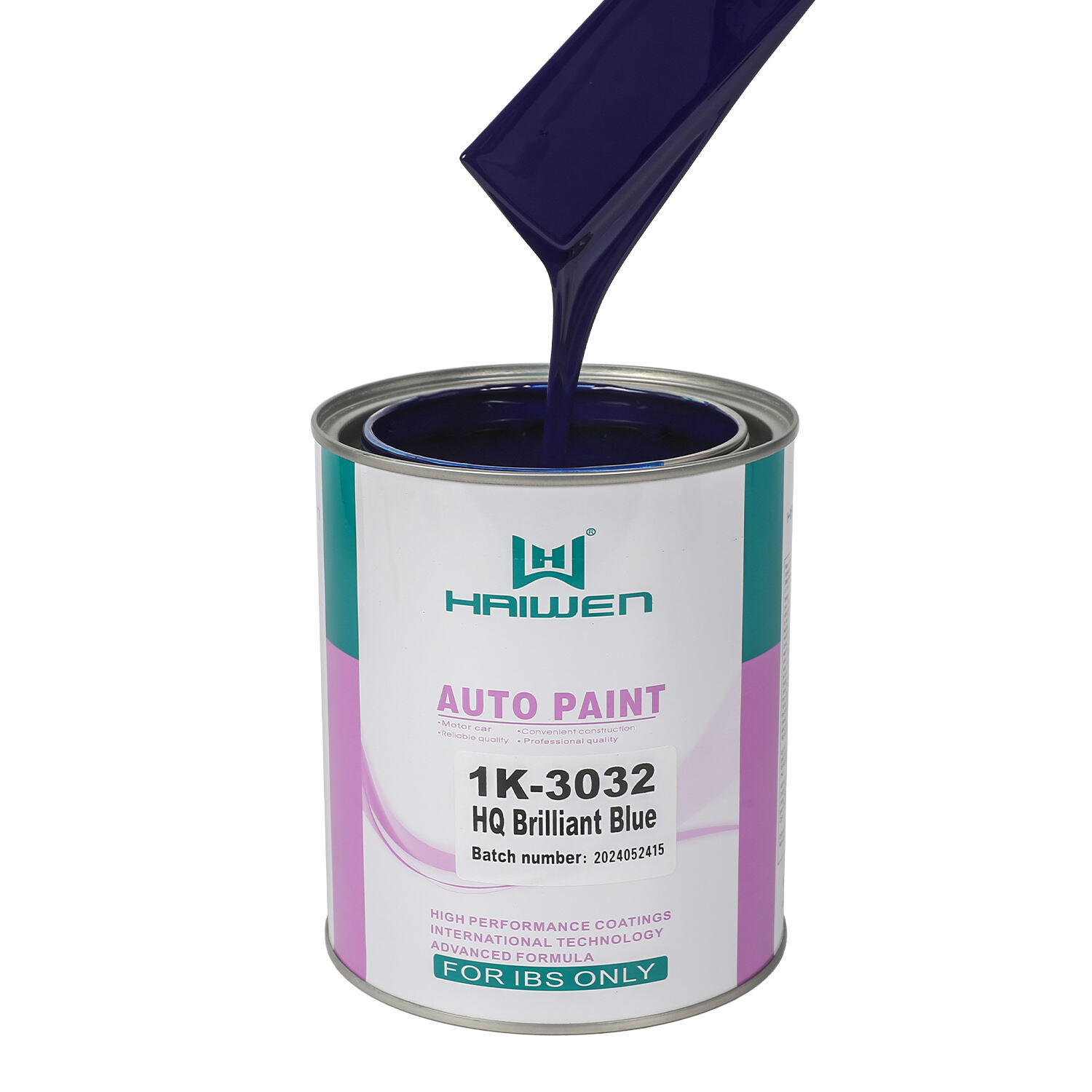 HAIWEN 1K-3032 HQ Brilliant Blue 1K Basecoat – Blu Particolarmente Vivace per Riparazione e Miscelazione Colore Auto