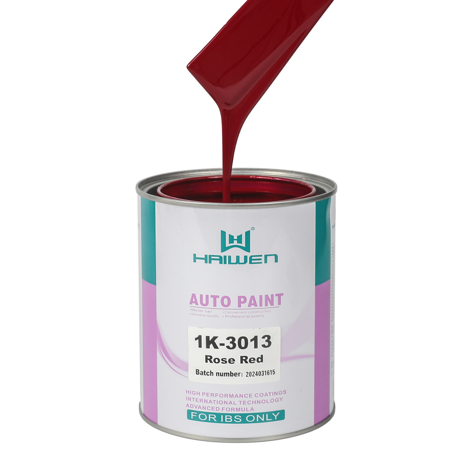 HAIWEN 1K-3013 Rosso Rosa 1K Basecoat – Rosso Purpureo Frontale con Tonalità Blu Viola sui Lati per Finitura Automobilistica e Miscelazione Colori