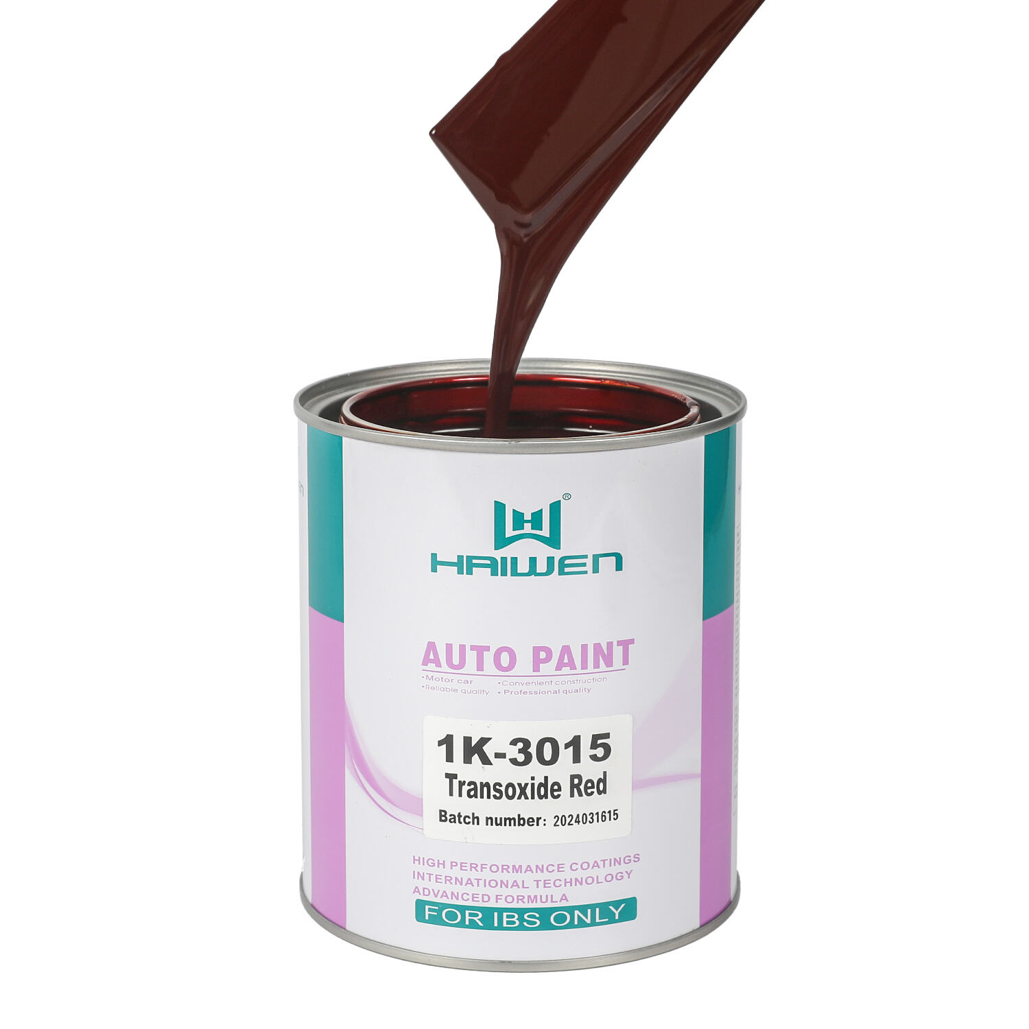 HAIWEN 1K-3015 Transoxide Red 1K Basecoat – Rosso Marrone Frontale con Laterali Rosso Scuro per Riverniciatura Auto e Miscelazione Colori
