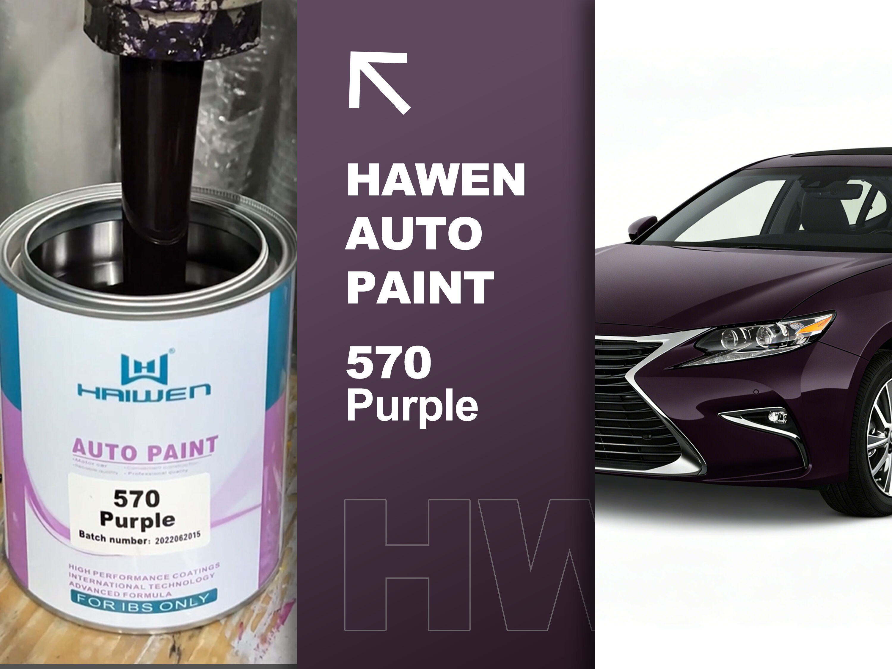 570 Màu Tím — Mặt trước có tông xanh tím, hai bên chuyển sang tông đỏ. Nghệ thuật hoàn thiện bề mặt xe mang tính xuyên biên giới, gây ấn tượng mạnh