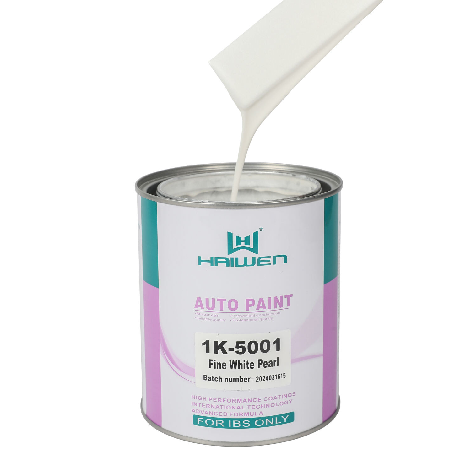HAIWEN 1K-5001 Fine White Pearl 1K Pearl Paint – Perla Bianca Fine per Finitura e Miscelazione Colori Automobilistici