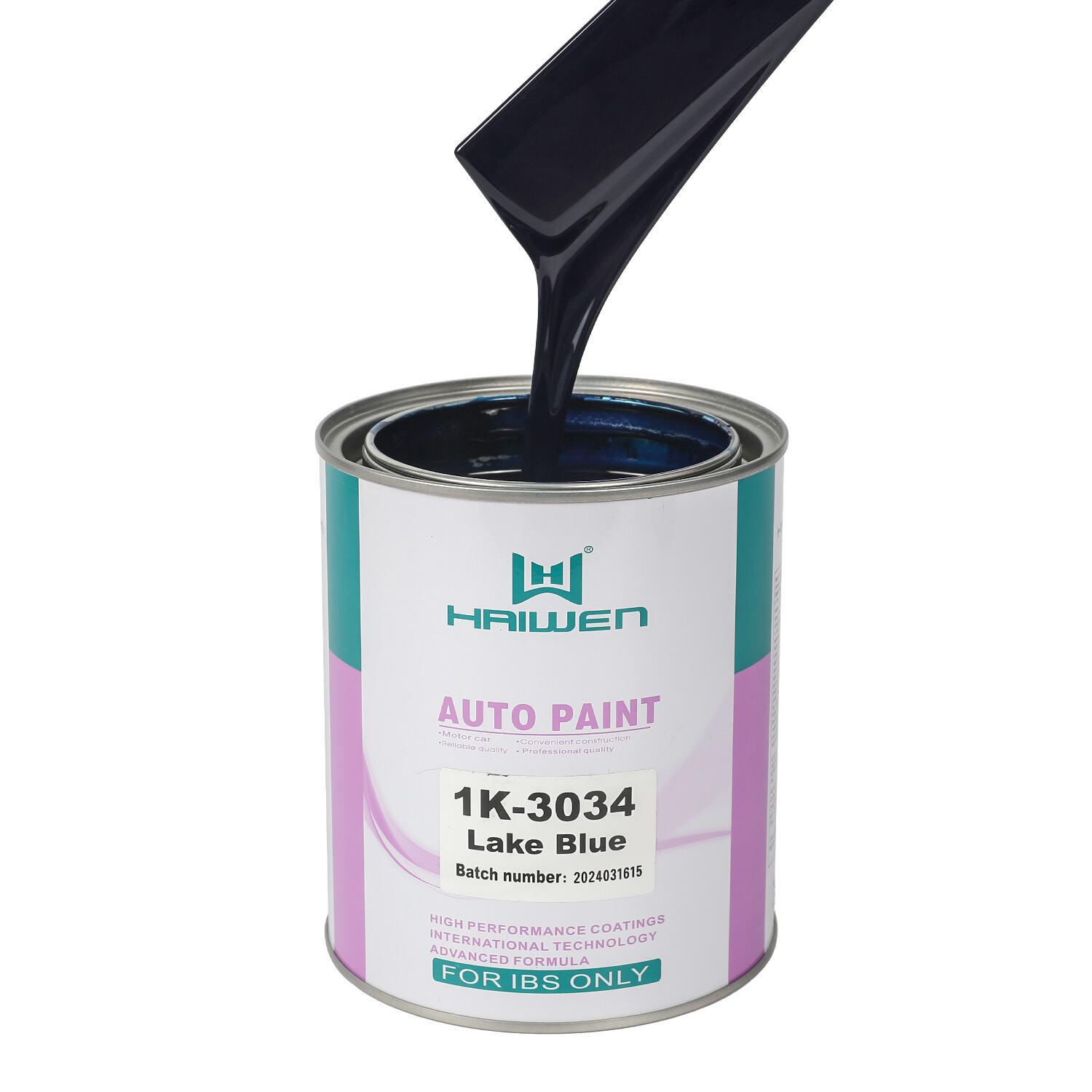 HAIWEN 1K-3034 Lake Blue 1K Basecoat – Blu Leggermente Verdone per la Finitura Automobilistica e la Miscelazione dei Colori