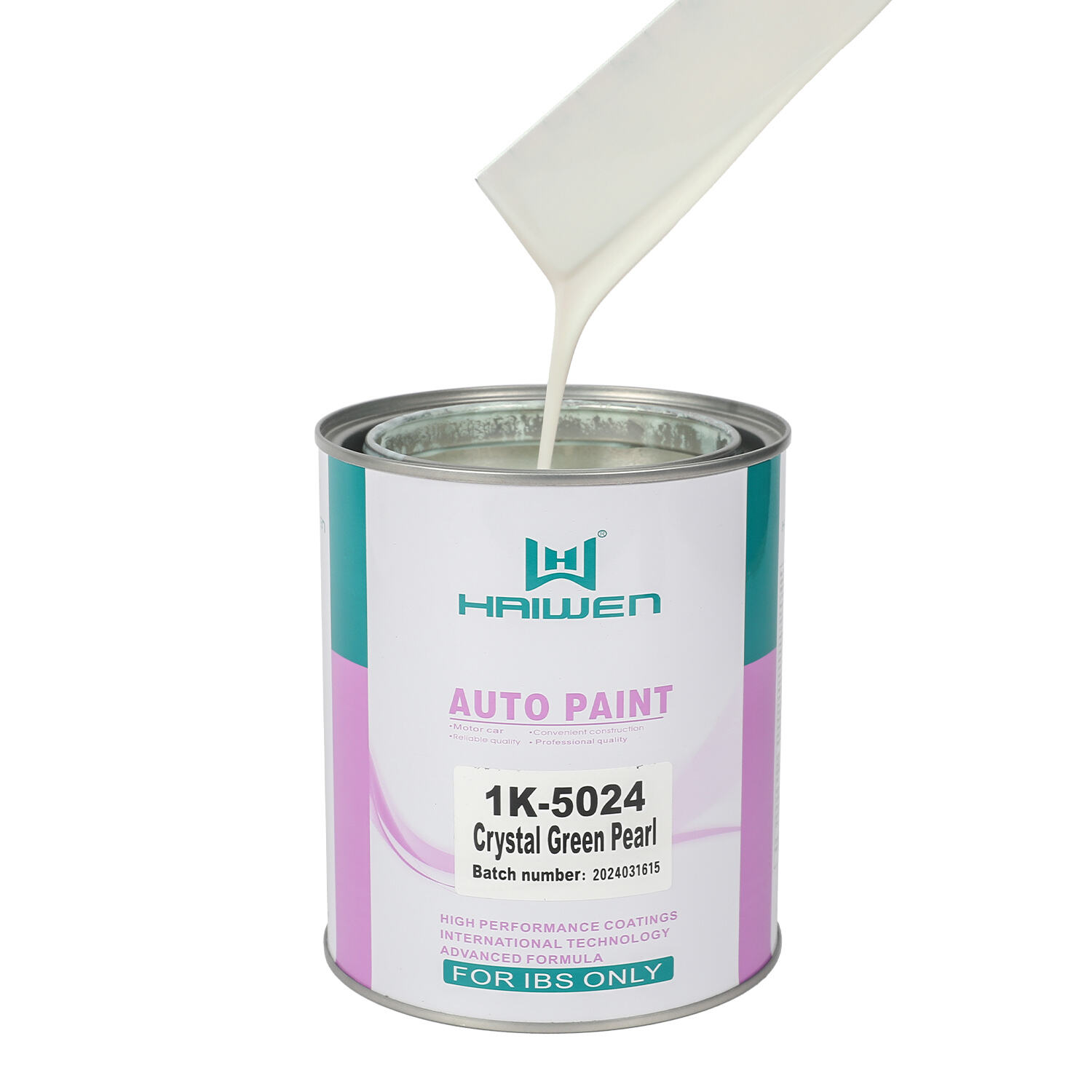 HAIWEN 1K-5024 Crystal Green Pearl 1K Pearl Paint – Tono Verde più Brillante per la Finitura Automobilistica e la Miscelazione dei Colori