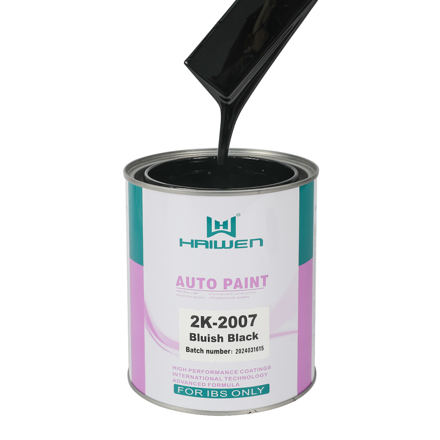 HAIWEN 2K-2007 Bluish Black Automotive Basecoat – Nigredinem altam tonalitatis caeruleae picturae renovandae