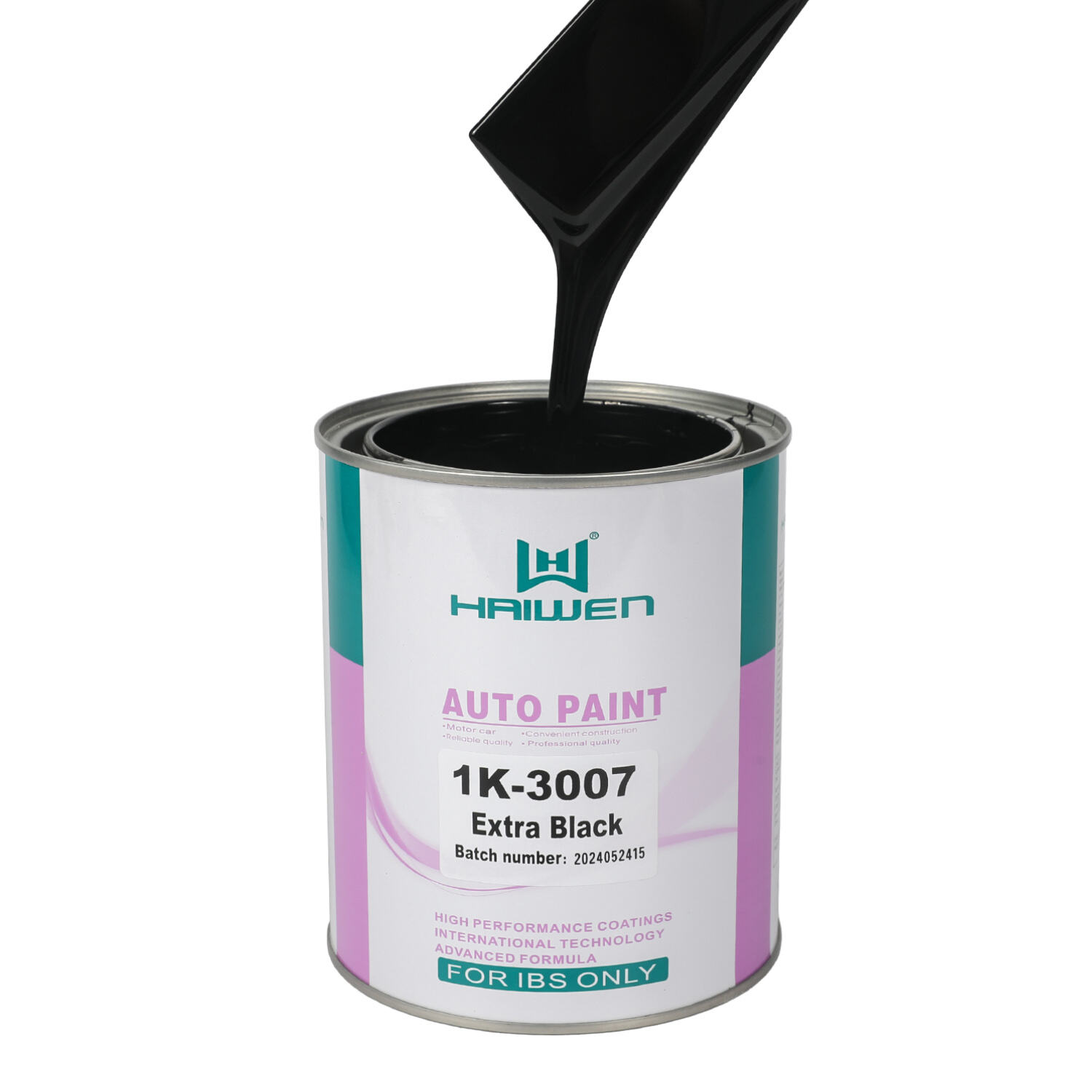 HAIWEN 1K-3007 Extra Black 1K Basecoat – Nero Intenso con Tonalità Scura per la Miscelazione di Argento e Perlato Automobilistico