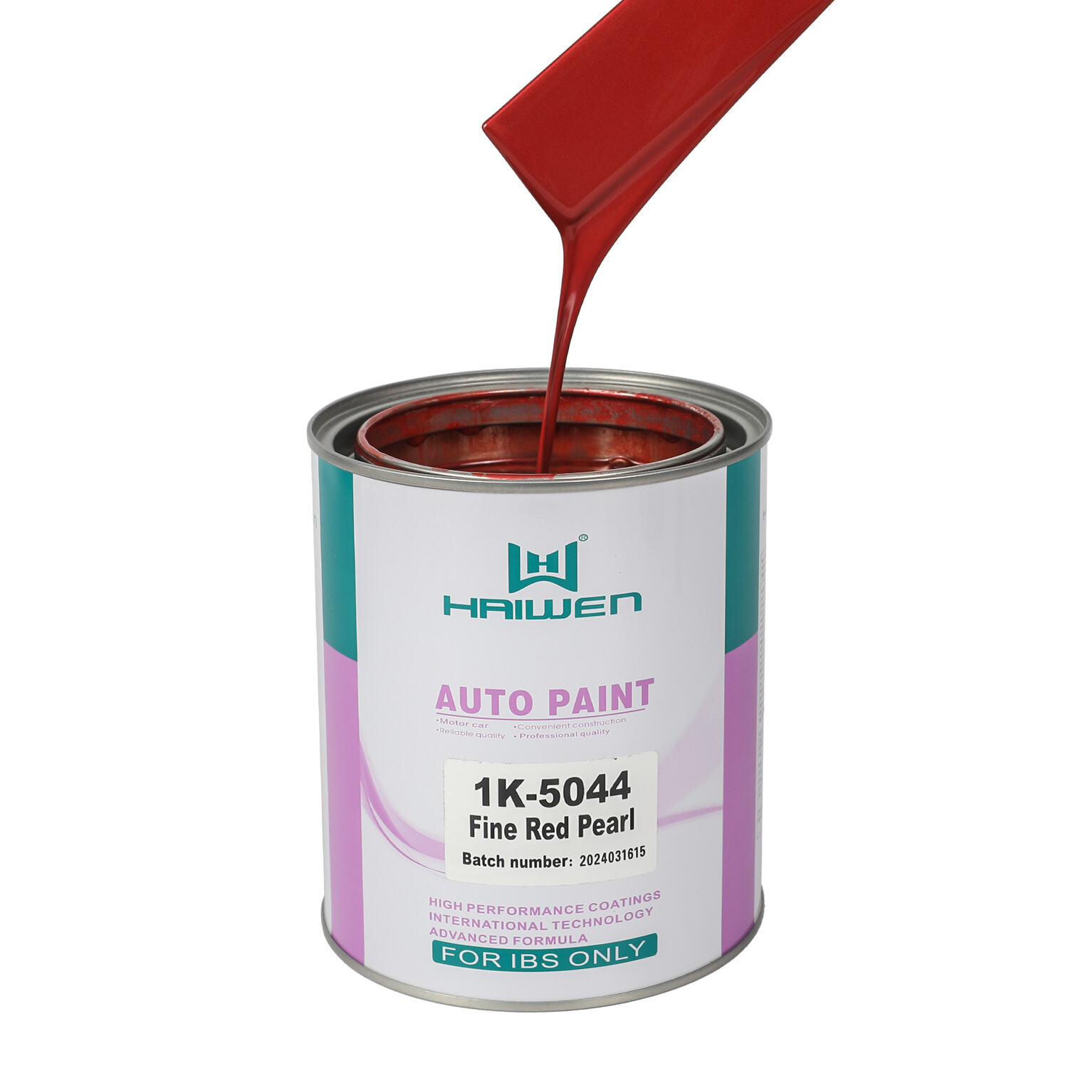 HAIWEN 1K-5044 Rosso Perlato Fine 1K Vernice Perlata – Oro Frontale e Posteriore, Opaca per Riverniciatura Automobilistica e Miscelazione Colori
