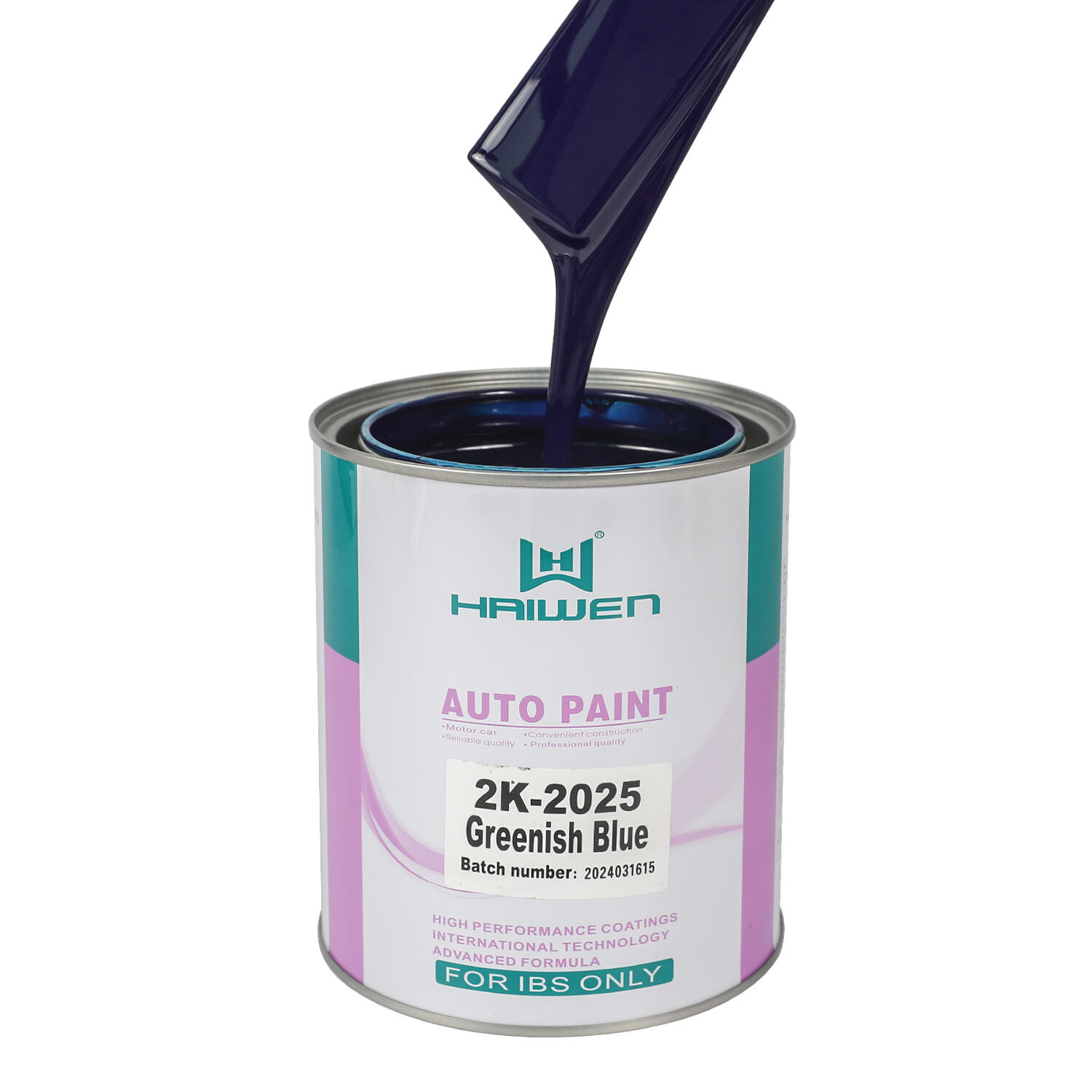 HAIWEN 2K-2025 Virido Caeruleum 2K Pictura Acrylica – Viridum Anticum cum Lateribus Rubescentibus pro Reficiendis Automobilis