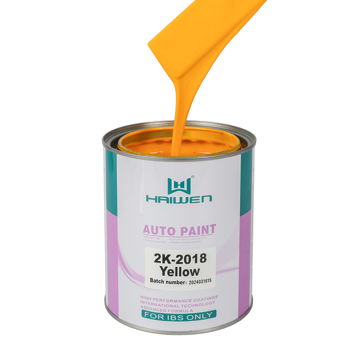 HAIWEN 2K-2018 Flavum 2K Acrylic Paint – Flavum Rubicundum cum Excellenti Resistentia Meteoriologicis Car Refinish Paint