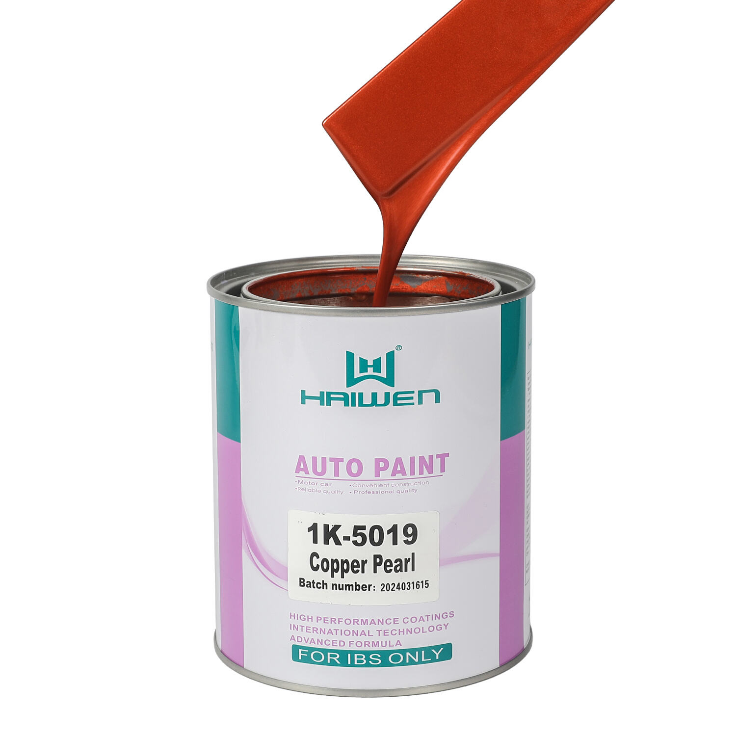 HAIWEN 1K-5019 Copper Pearl 1K Pearl Paint – Tono Rame Antico per Finitura Automobilistica e Miscelazione Colori