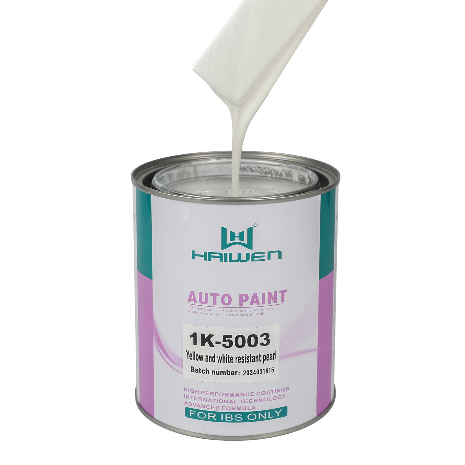 HAIWEN 1K-5003 Yellow and White Resistant Pearl 1K Pearl Paint – Estremamente Bianca e Trasparente per Finitura e Miscelazione Colori Automobilistici