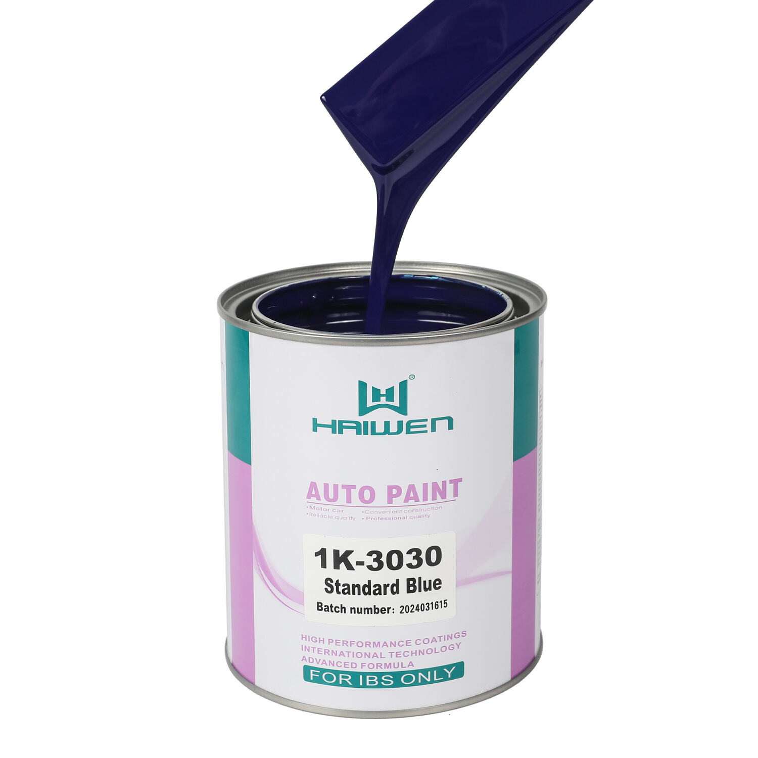 HAIWEN 1K-3030 Standard Blue 1K Basecoat – Blu Leggermente Rossoniccio per Finitura Automobilistica e Miscelazione Colori