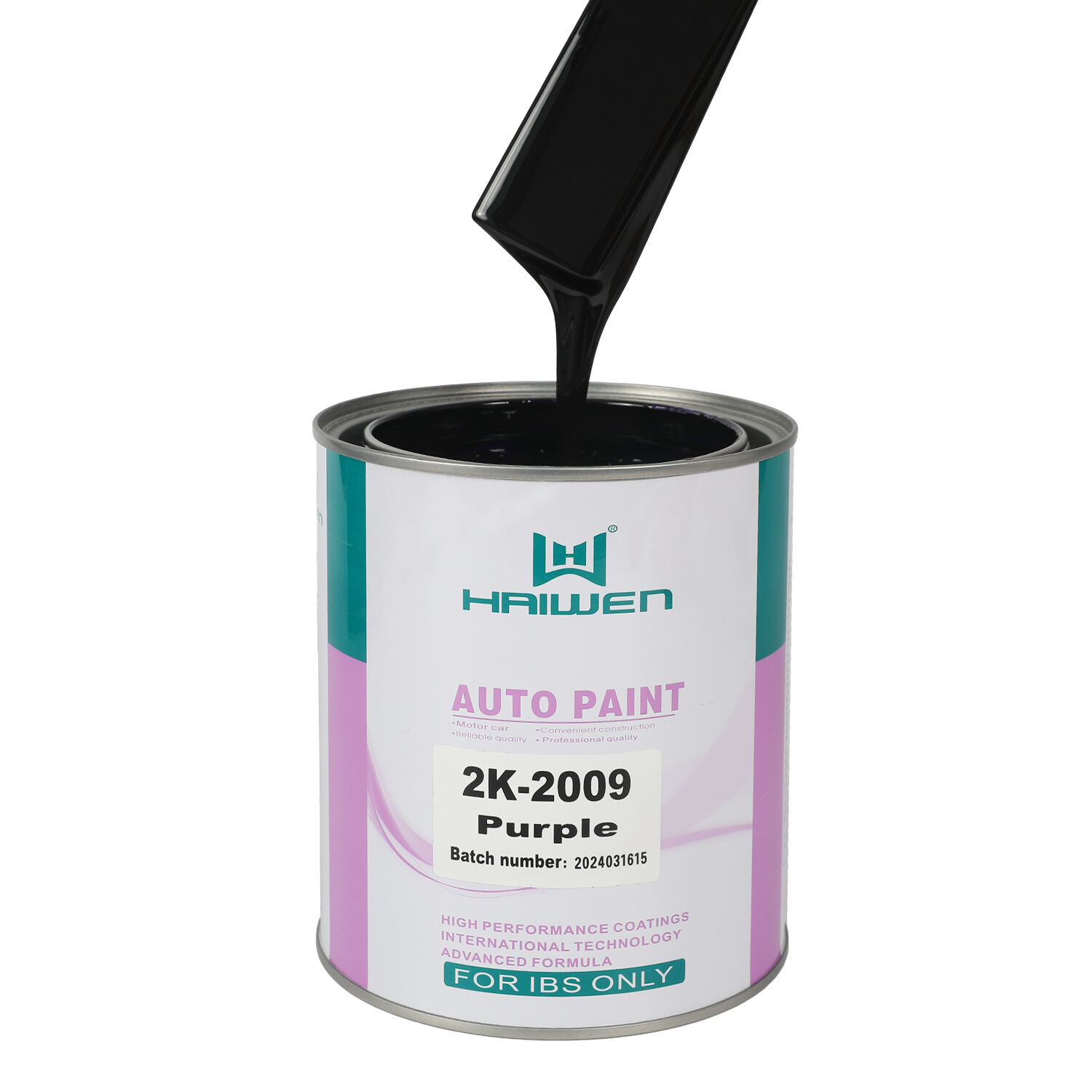 HAIWEN 2K-2009 Purple 2K Acrylic Paint – Caerulea frontis cum rubeis lateribus picturae renovandae