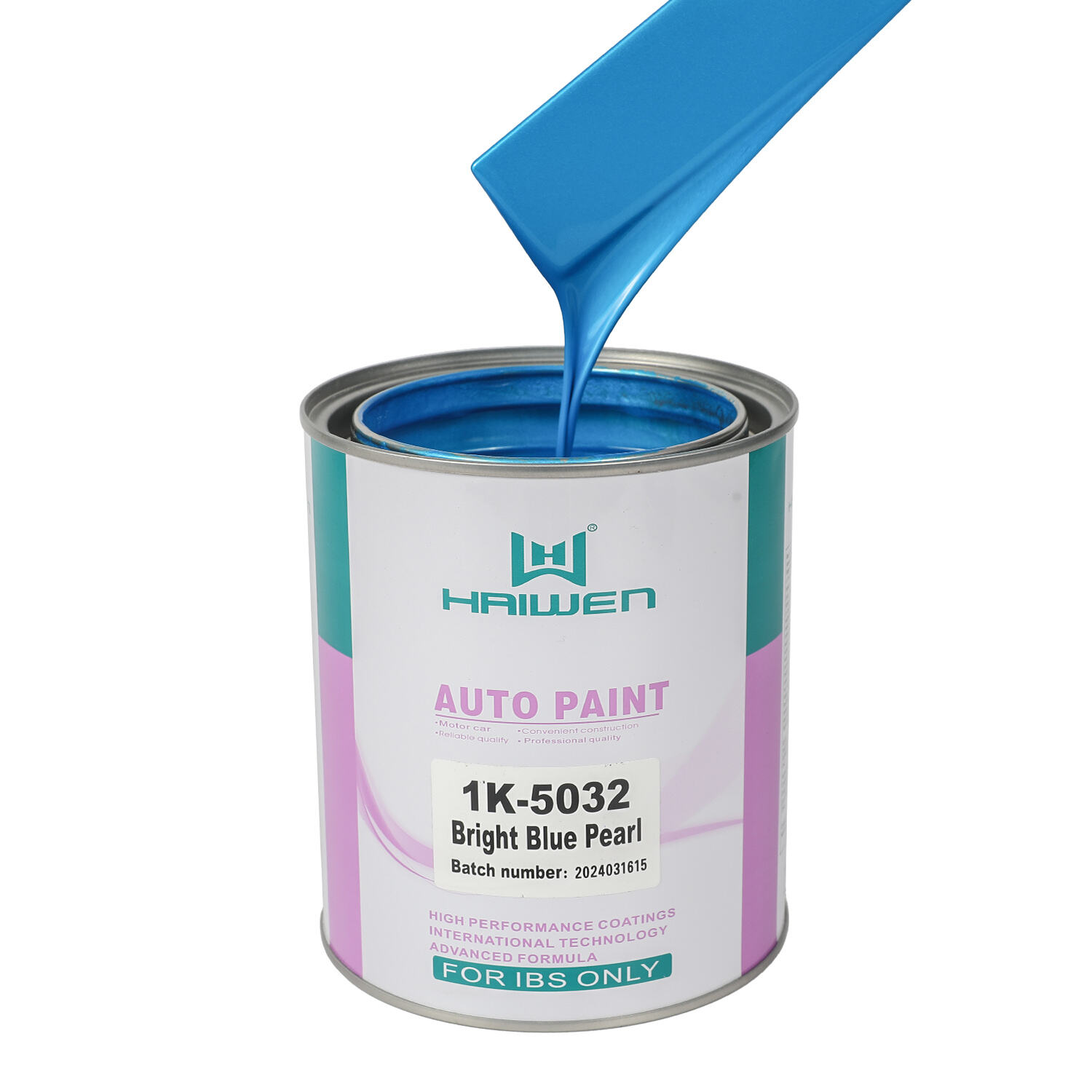 HAIWEN 1K-5032 Bright Blue Pearl 1K Pearl Paint – Tono blu vivace per il rivestimento automobilistico e la miscelazione dei colori
