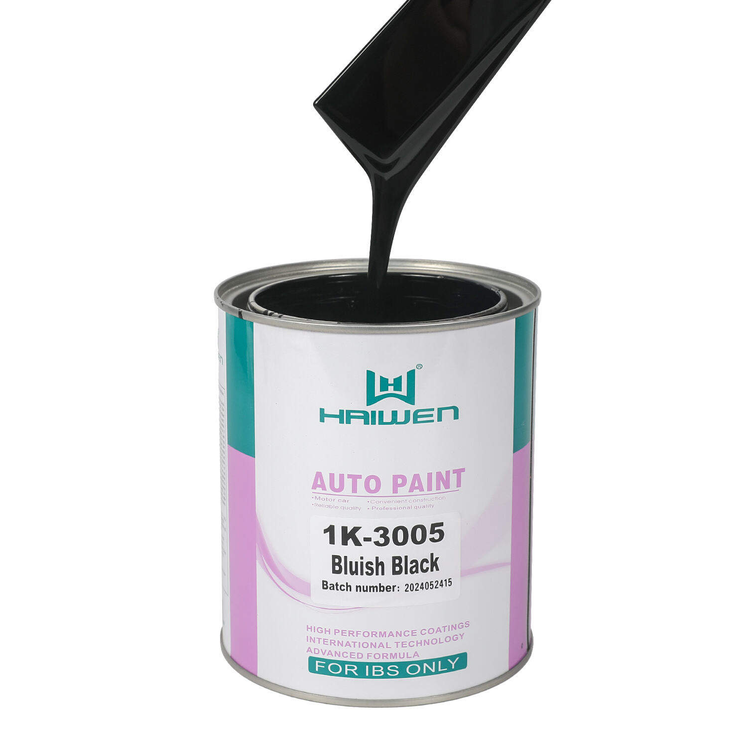 HAIWEN 1K-3005 Bluish Black 1K Basecoat – Nero Profondo con Fase Blu per la Miscelazione e la Finitura di Colori Automobilistici