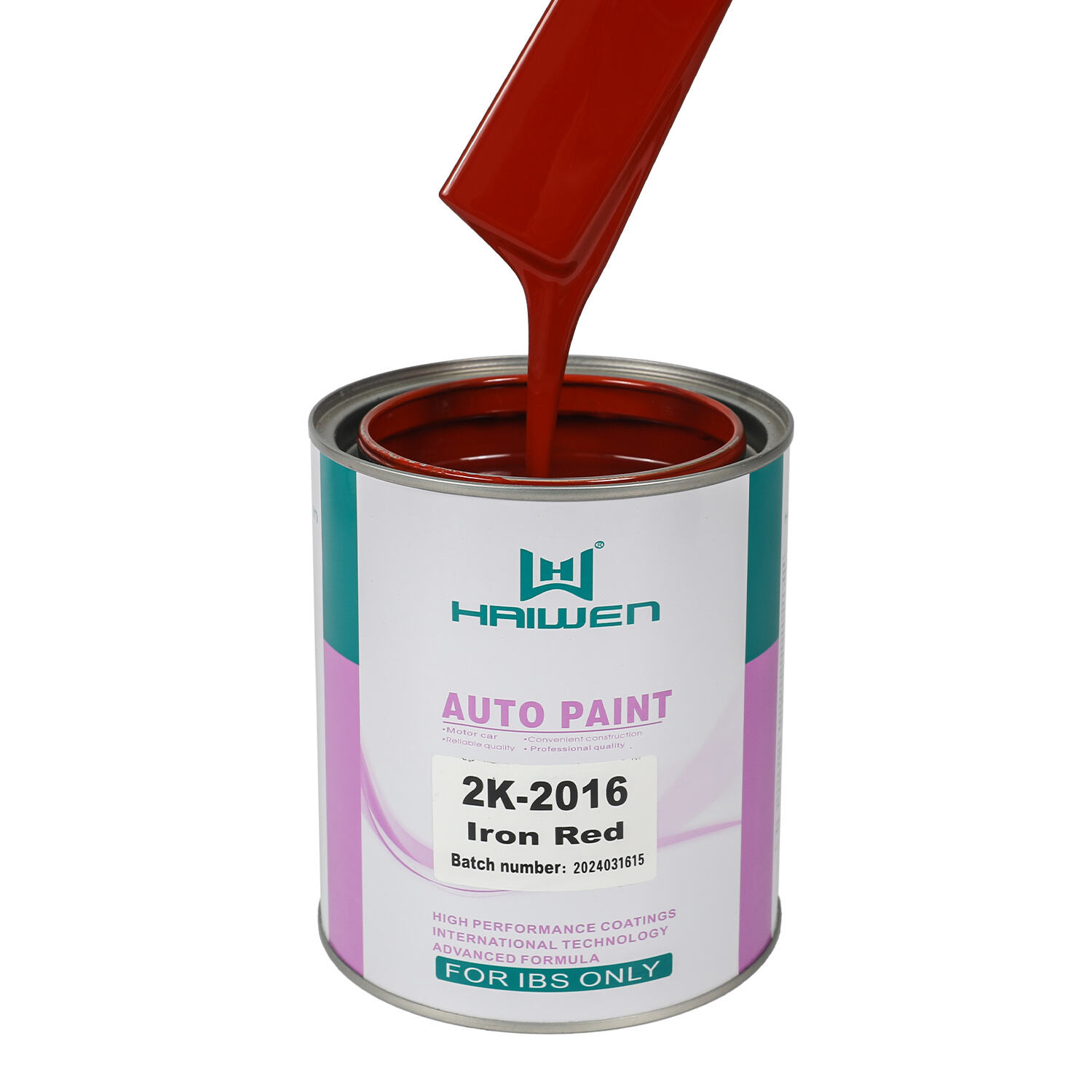 HAIWEN 2K-2016 Ferrugineum Rubrum 2K Pictura Acrilica – Sunt paene nigra rubra cum flava varietate picturae reficiendae