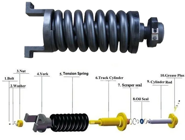 detail Track Adjuster Cylinder Assy for Volvo EC55 EC210 EC240 EC360 EC460.webp