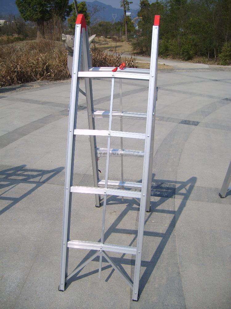 5 STUFEN ALUMINIUM AUSKLAPPBARE STABTREPPLEITER