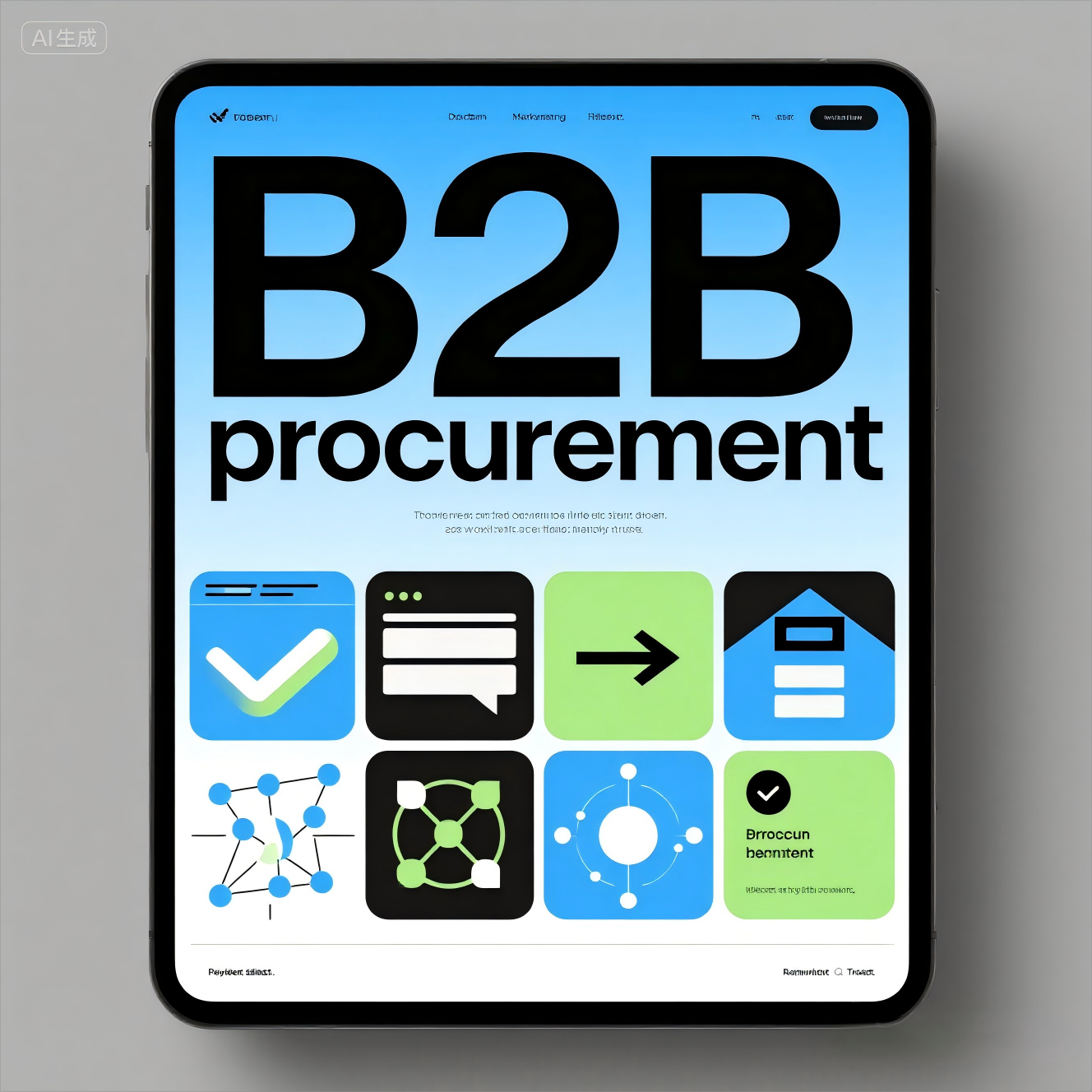 jimeng-2025-08-18-3280-帮我设计 多张与 B2B procurement 相关的英文图片，现代扁平化设计...(1).png