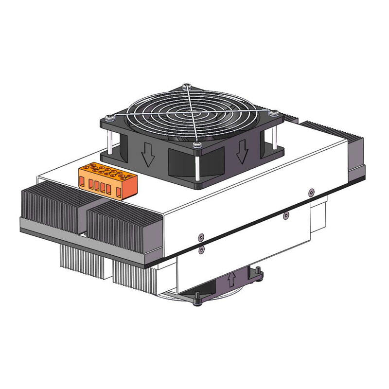 Conxunto termoeléctrico de arrefriamento de aire a aire |Unidade compacta de arrefriamento DC Peltier AA-125-24