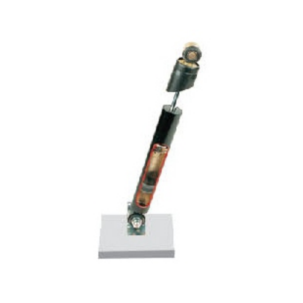Modelo didático de amortecedor de tubo simples