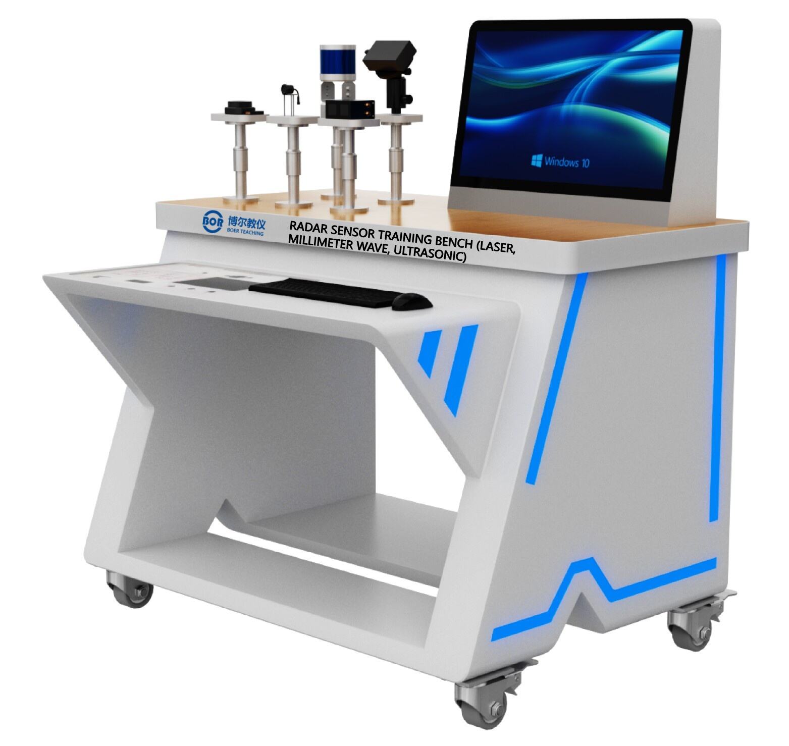 Radar sensor training platform (laser, millimeter wave, ultrasonic)