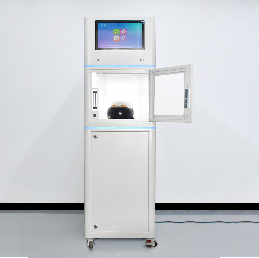 آلة تنظيف وتعقيم الخوذة الاحترافية من UPUS - تعقيم بأشعة UV 360°، إزالة الروائح، تجفيف سريع مع شاشة لمس 15.6