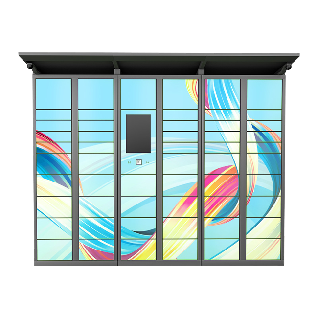 UPUS Smart Express Locker - Automated Parcel Delivery & Pickup Cabinet with Advertisement Display Smart Locks Systems Parcel Delivery Self Service Cabinet Express Package Storage Custom Cabinet Automated Electronic Locker