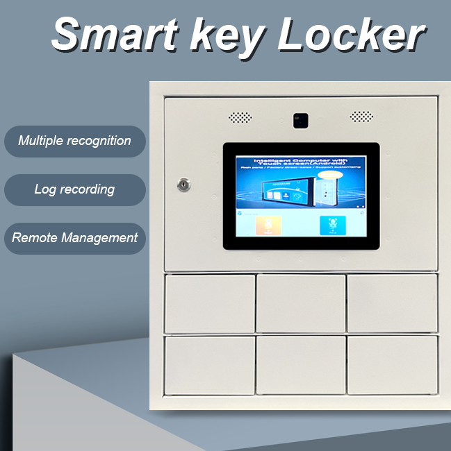 UPUS 6-Door Smart Key Locker - Wall-Mounted Key Management with QR Code Access & Cloud Control 24 Hours Intelligent Car Key Locker Cabinet for Car Wash Shop/ 4S Shop Smart Locker Smart Storage Lockers