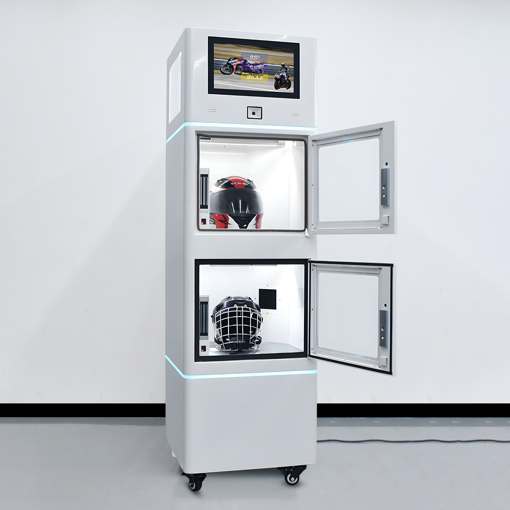 UPUS Factory Customization Commercial Two/Double Helmet Cleaning Vendo Machine Smart Automatic High-Temperature Steam Disinfect Cleaning Vending Machine for Motorcycle Bike Two Helmets Vendo Machine