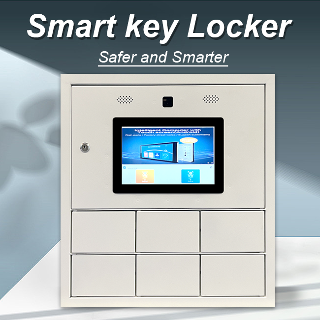 UPUS 6-Door Smart Key Locker - Wall-Mounted Key Management with QR Code Access & Cloud Control 24 Hours Intelligent Car Key Locker Cabinet for Car Wash Shop/ 4S Shop Smart Locker Smart Storage Lockers