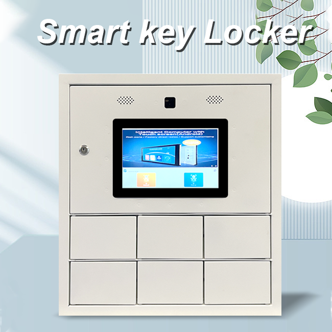 UPUS 6-Door Smart Key Locker - Wall-Mounted Key Management with QR Code Access & Cloud Control 24 Hours Intelligent Car Key Locker Cabinet for Car Wash Shop/ 4S Shop Smart Locker Smart Storage Lockers
