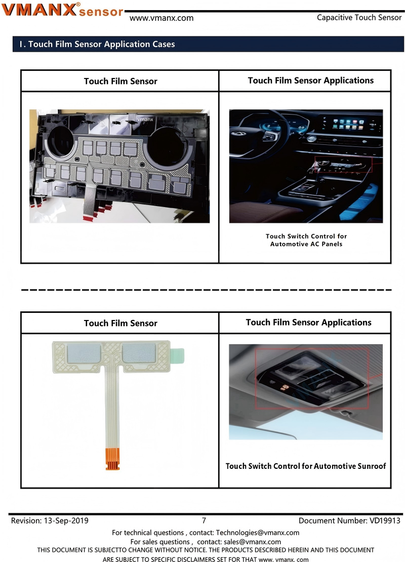 VD19913 Automotive Touch Sensor Product Introduction manufacture