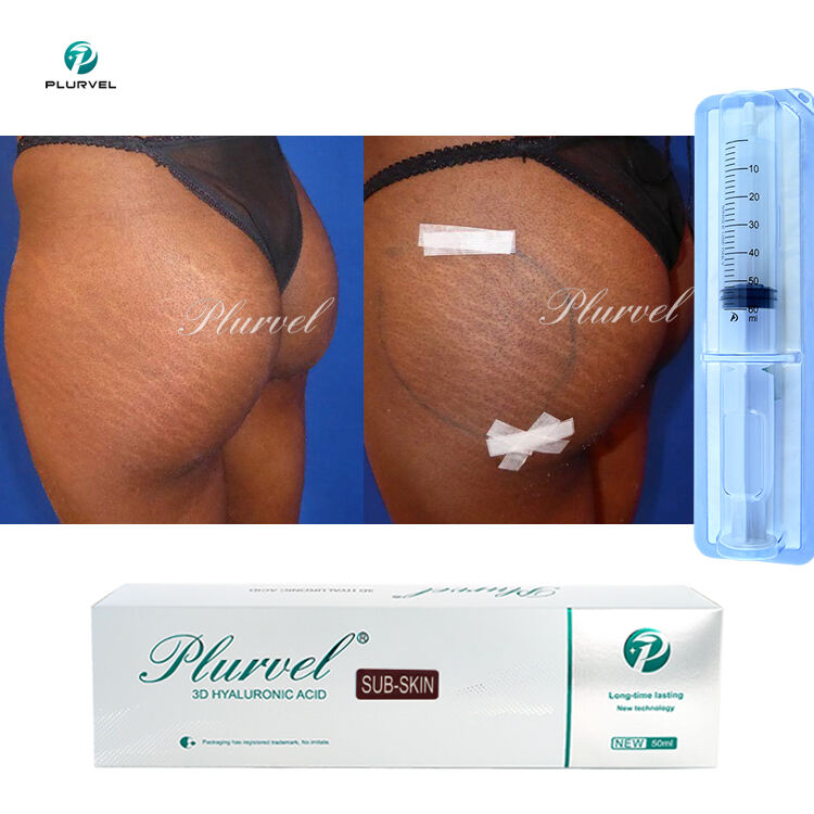 Plurvel Medical 50cc Body Filler Hyaluronic Acid Injections Long Lasting Butt Filler for Buttocks Enlargement Hip Up