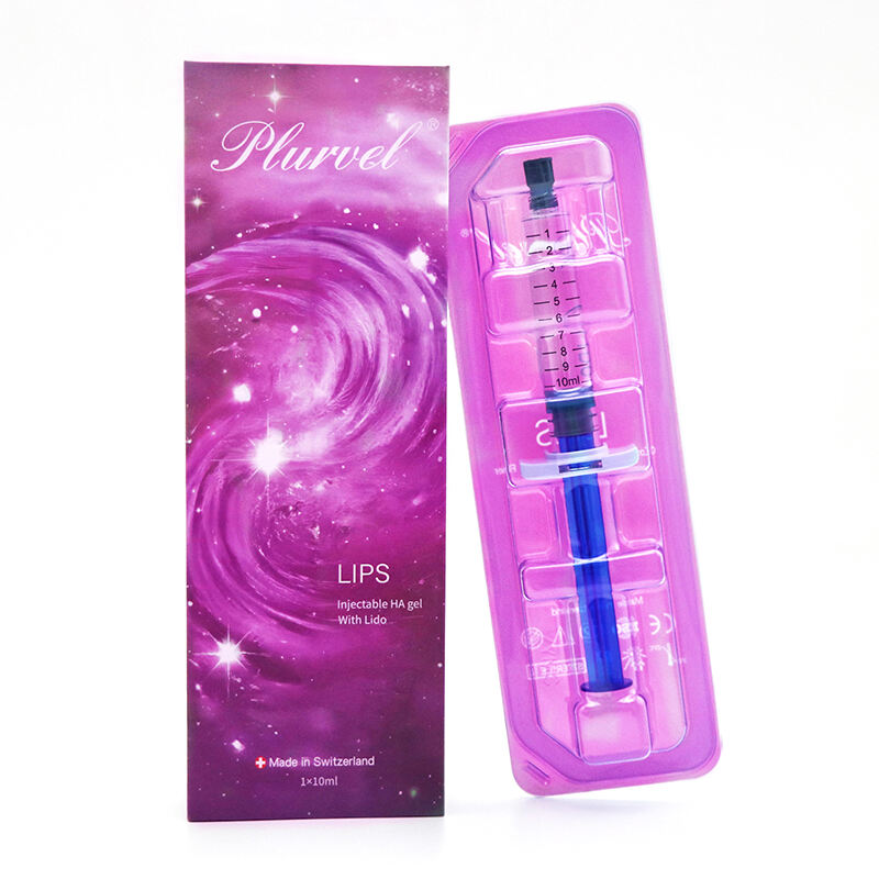 Plurvel Medical 10ml Dudağa Hyalüronik Asit Dermal Doldurucu Enjekte Edilebilir HA Jel Enjeksiyonları Dudağın Buruşukluğu için