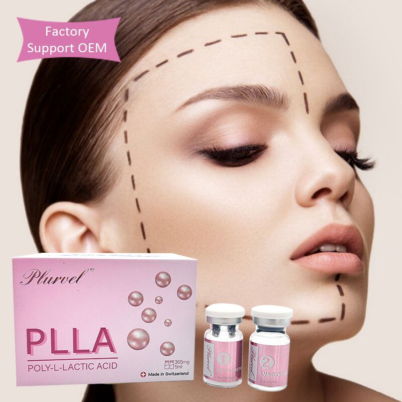 ຜົງ Plurvel PLLA Acid Poly-L-Lactic Acid Sculptra ສຳເລັດຮູບ Radiesse ສຳລັບສັກ