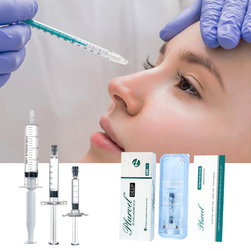 Plurvel Long Lasting 1ml Deep Crosslinked Hyaluronic Acid Dermal Filler Face Shaper Nose Chin Injection